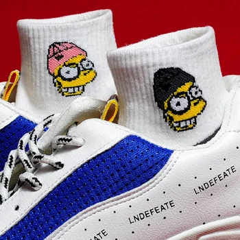 

Fashion Cartoon Pattern Ankle Socks street skateboy fun high quality Happy Woman Cotton Socks