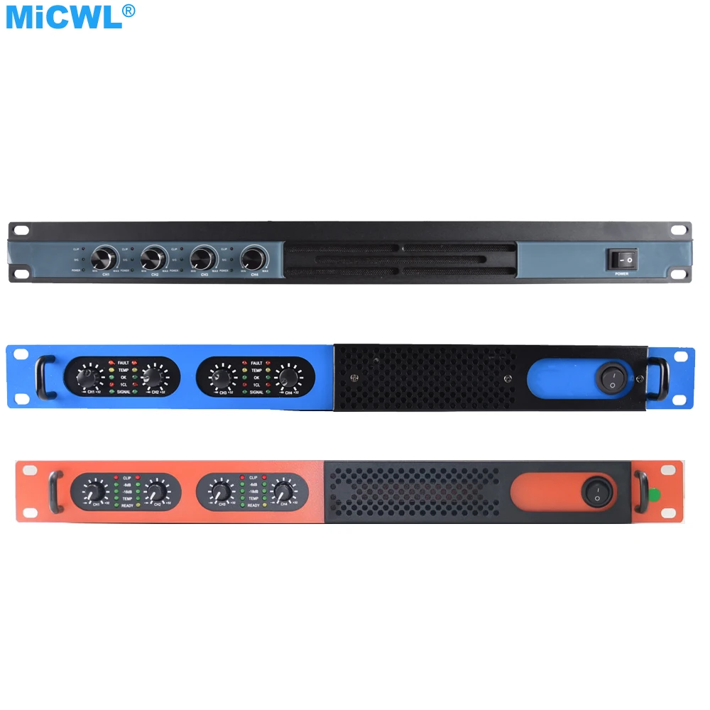 MiCWL 디지털 파워 앰프, 6400W, 4 채널, 5200 와트, 2 파워 버전 스피..