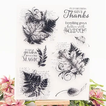 

15.5x20cm Romantic maple leaf Transparent Clear Stamps Silicone Seals Roller Stamp DIY scrapbooking photo album/Card Making