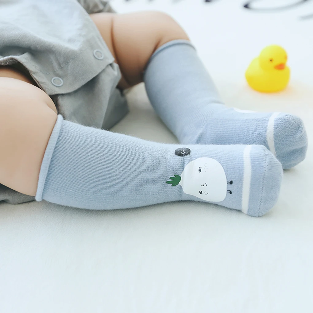 Лидер продаж, 3 пары, осенне-зимние Хлопковые гольфы для маленьких мальчиков и девочек детские длинные носки без пятки с героями мультфильмов