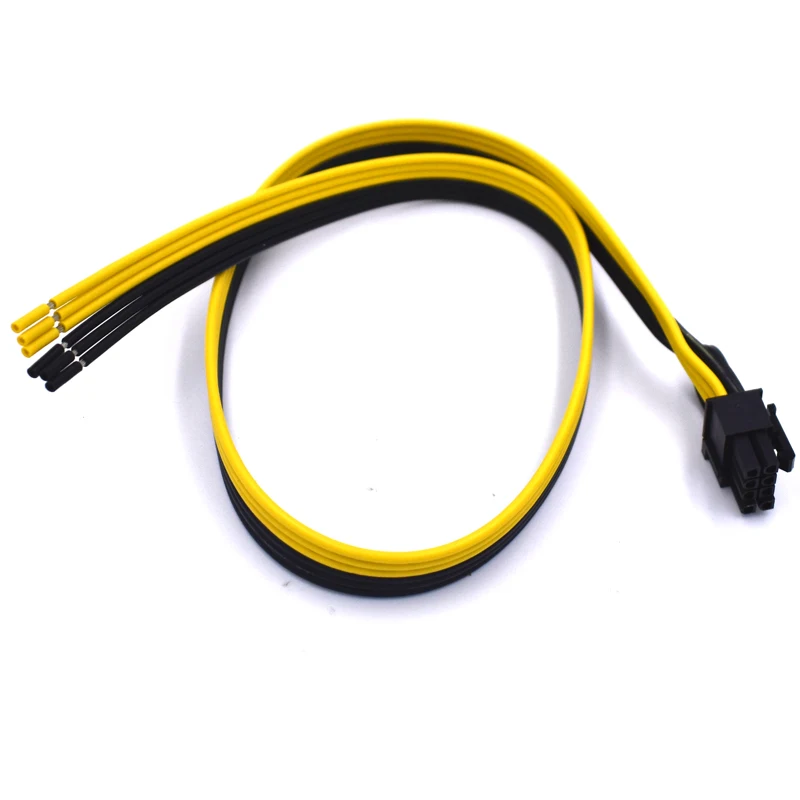6 шт./лот 60 см 18AWG/16AWG Луженая Медь PCI E 8pin (6pin + 2pin) графическая видеокарта сделай сам
