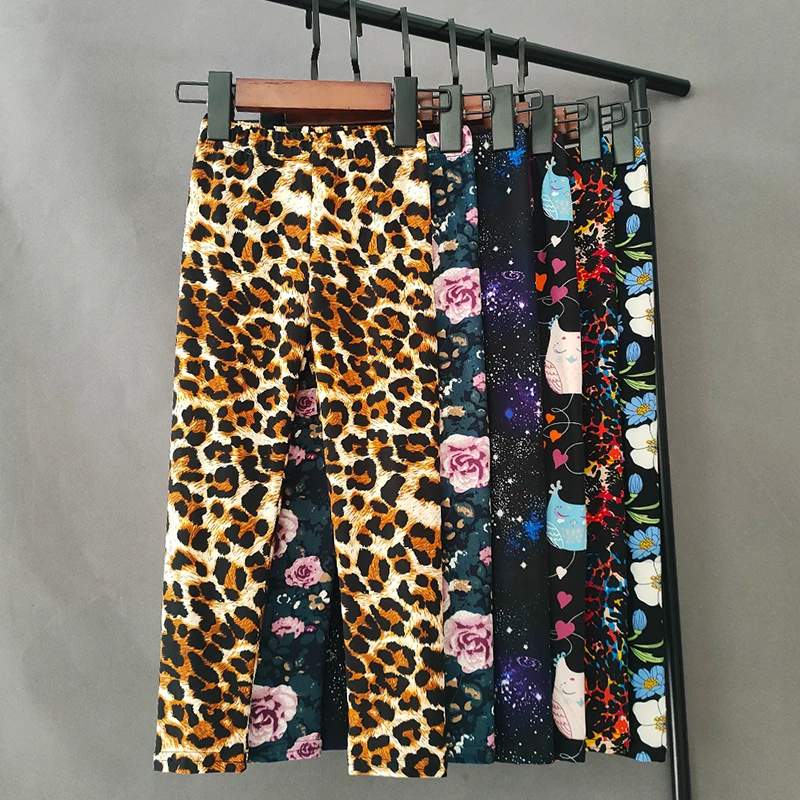 Girls Pants Girls Trousers Kids Pants Summer Sweet Girl Print Leggings Kids Girls Slim Long Pants Children Girl Skinny Pencil Pants
