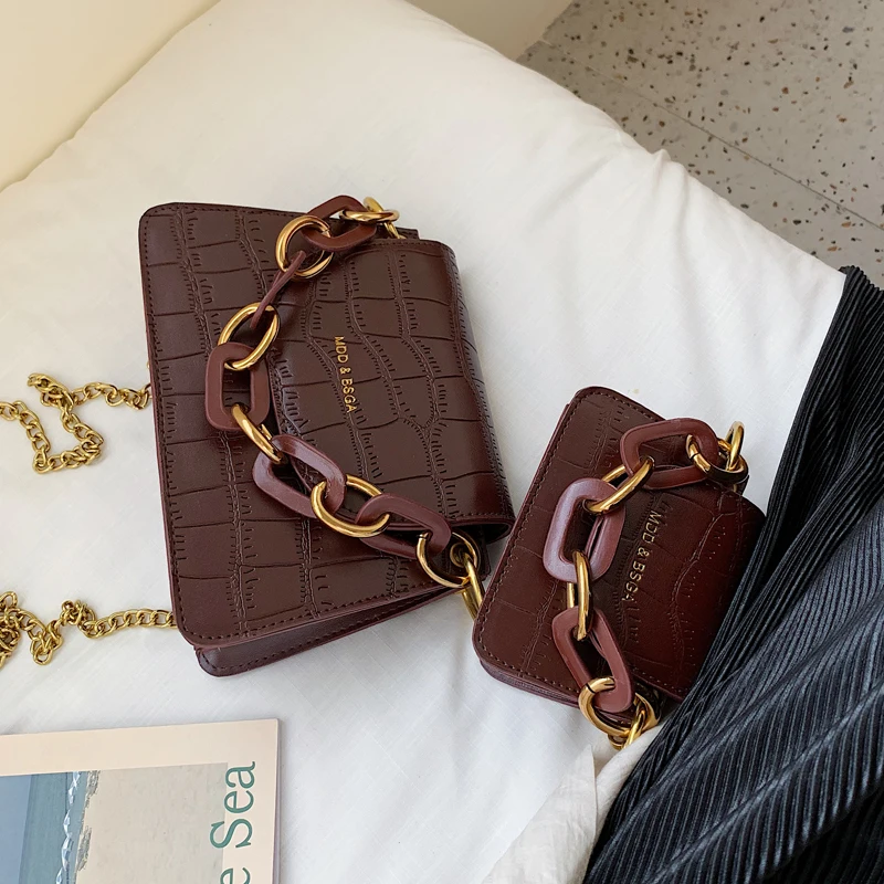

Louis Brand Female Mini Tote Bag 2020 New Quality Leather Women Designer Handbag Crocodile Pattern Chain Shoulder Messenger Bag