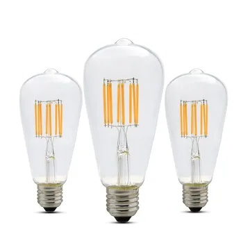 

Edison Bulb ST64 LED Vintage Bulb,2700K, 12W/8W/6W/4W/2W E27 LED Filament Light Bulb, 60W Incandescent Equivalent