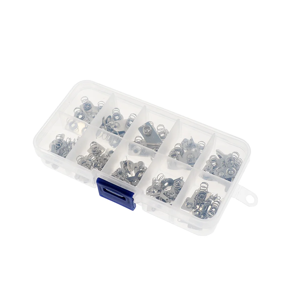 battery contact plate 10 Types Replacement Metal Batteries Spring Contact Plate Silver For AA AAA Batteries