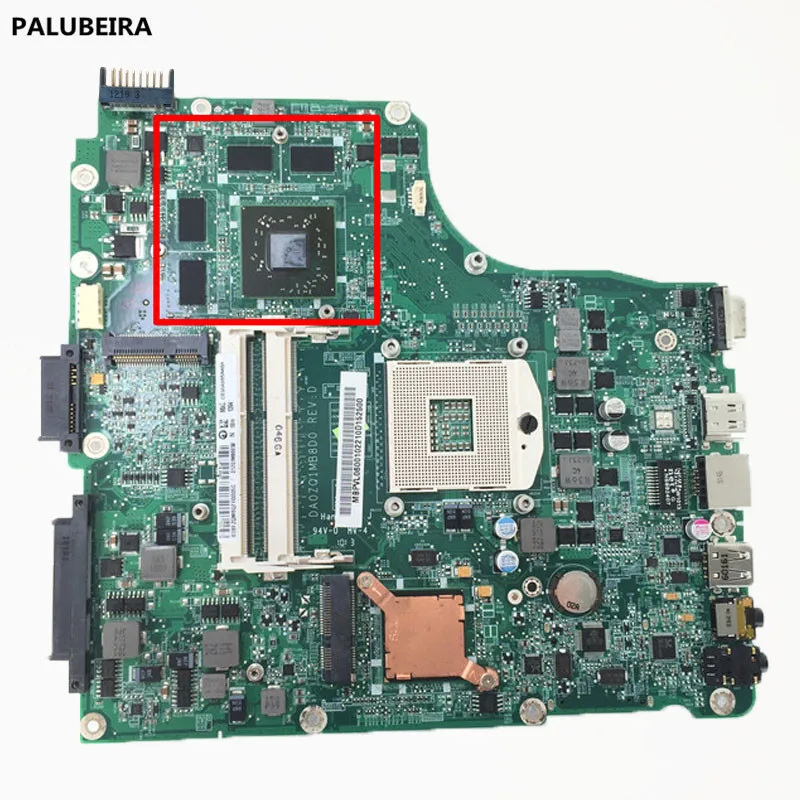 Материнская плата PALUBEIRA DA0ZQ1MB8D0 REV D MBPVL06001 MB. Pvl06001 для acer aspire 4820 4820TG HM55