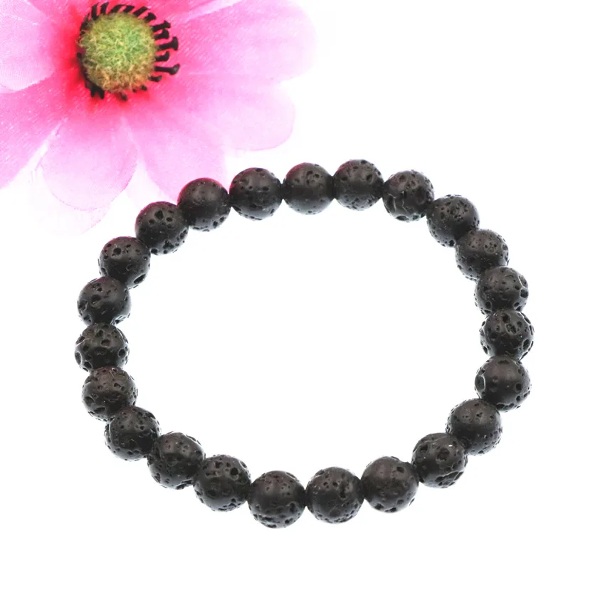 Classic Bracelet for Men Natural Stone Lava Beads Bracelets Chakra Volcanic Rock Cool Punk Style Jewelry Gift Bangle B105 | Украшения и