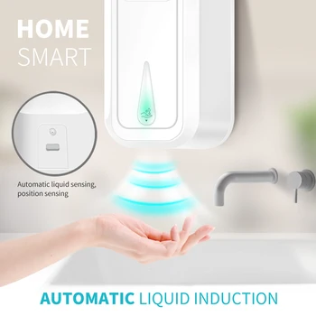 

1100ML Automatic Sensor Hand Soap Dispenser Touchless Wall-mounted Spray Hand Cleaner Machine Chargeable For Kitchen Bathroom