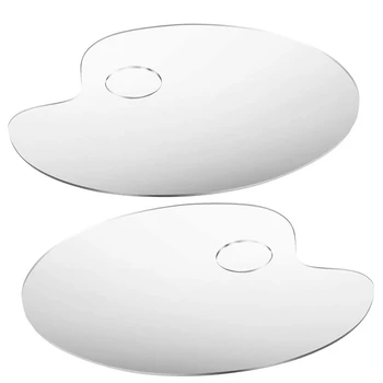 

2 Pack Clear Acrylic Paint Palette 10 x 6 Inches Art Palette for DIY Art Craft Painting