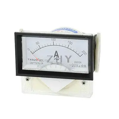 

AC 0-200A Fine Tuning Dial Panel Rectangle Analog Ampere Meter Amperemeter