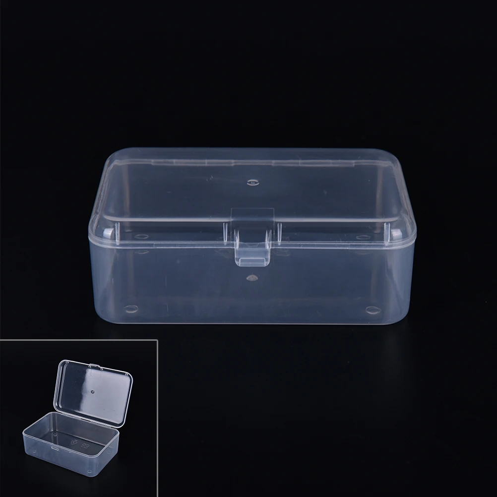 1pc plastic transparent drill bit storage box collection container case qr 