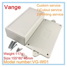 1 шт./лот литья под давлением пластиковый корпус IP54 настенные ABS из серии "сделай сам", диаметр корпуса коробки для корпус для установки электроники 155*80*45 мм