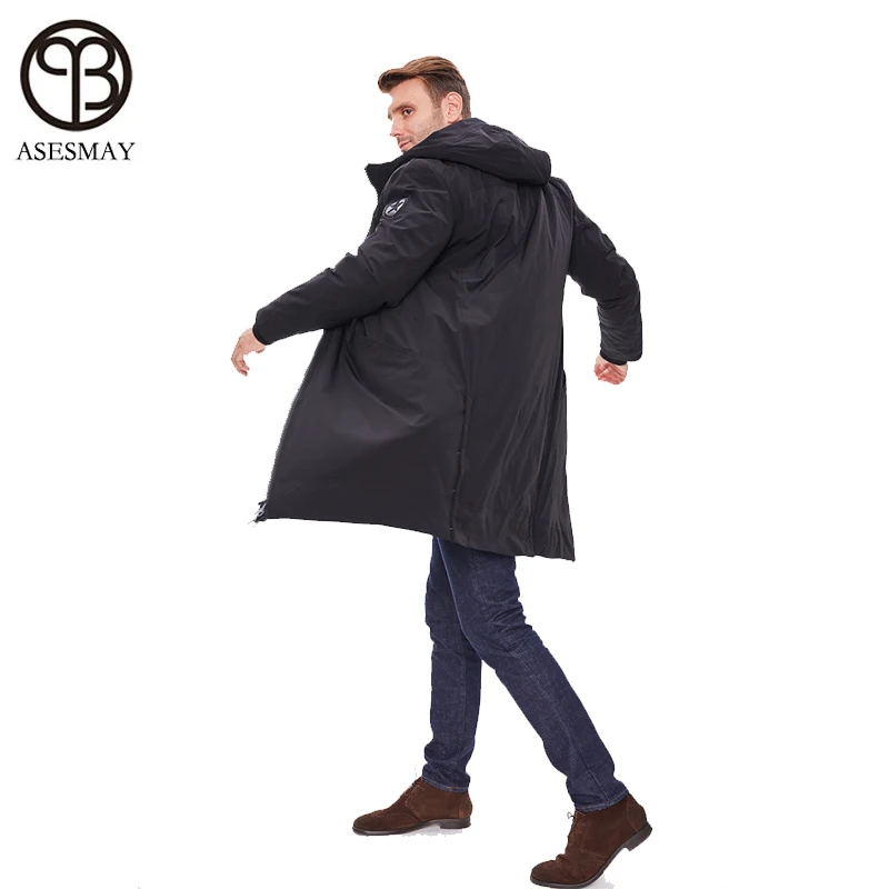 

Asesmay brand new arrival men down jacket men coat winter goose feather parka thick hood casual x-long over knee parka jackets