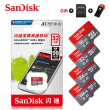 Sandisk Micro SD карта класс 10 TF карта 16 гб 32 гб 64 гб 128 гб карта памяти A1 MicroSDHC флэш-карта бесплатный адаптер