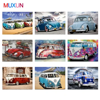 

Diamond Painting Cross Stitch Volkswagen Full Crystal Diamond Embroidery Bus Set Rhinestone Diamond Mosaic Full Color Car Ep012