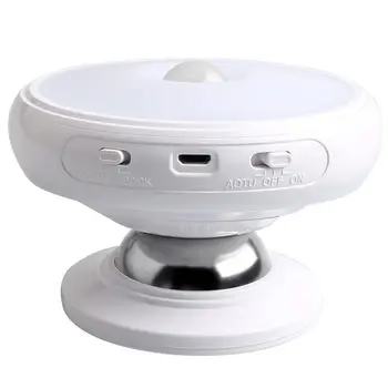 

Motion Sensor Night Light, Detachable net Base, USB Rechargeable LED, Human Body Induction 360 Degree Rotation Night Light (W