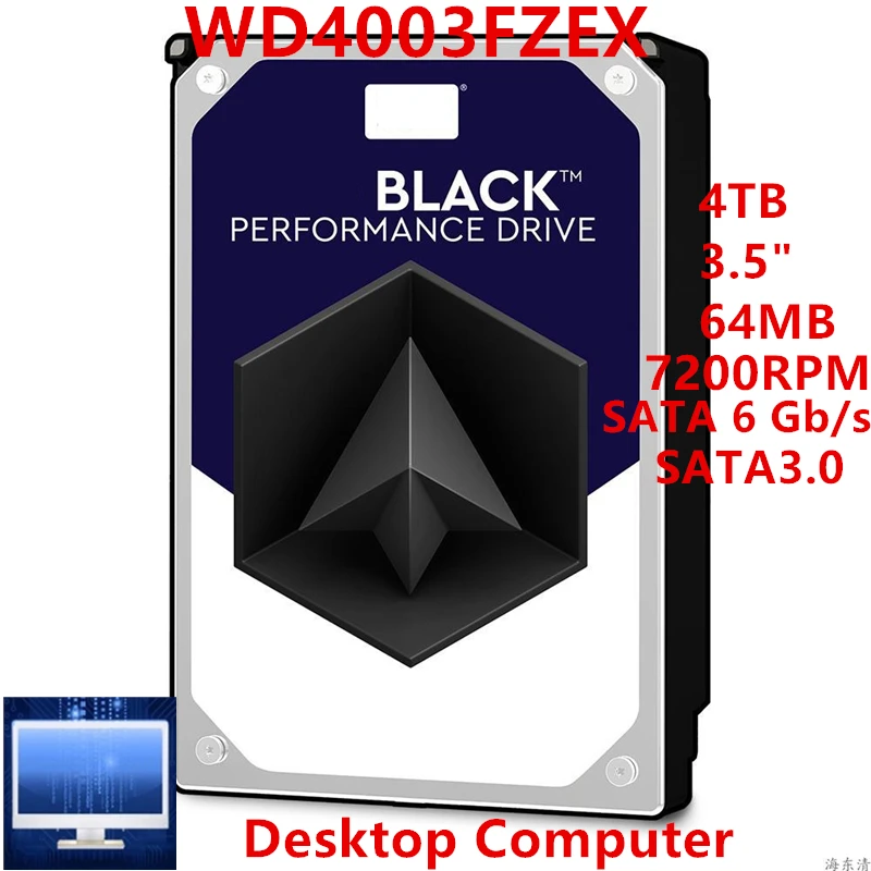 Новый оригинальный жесткий диск для WD Brand Black 4 ТБ 3 5 дюйма SATA 6 ГБ/сек. 64 Мб 7200 об/мин