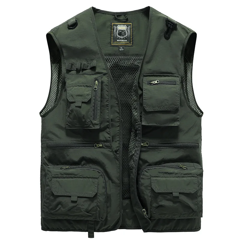 Summer Men's Mesh Quick-dry Tactical Vest Multi-pocket Photographer Fishing Hiking Jacket Tool Sleeveless Outdoor Waistcoat 5x 2