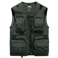 Summer Men's Mesh Quick-dry Tactical Vest Multi-pocket Photographer Fishing Hiking Jacket Tool Sleeveless Outdoor Waistcoat 5x 2