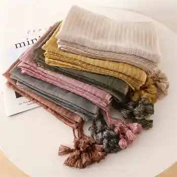 

J1303 Scarf Female Spring and Autumn Cotton and Hemp Long Winter Female Style Scarf Shawl Dual Use