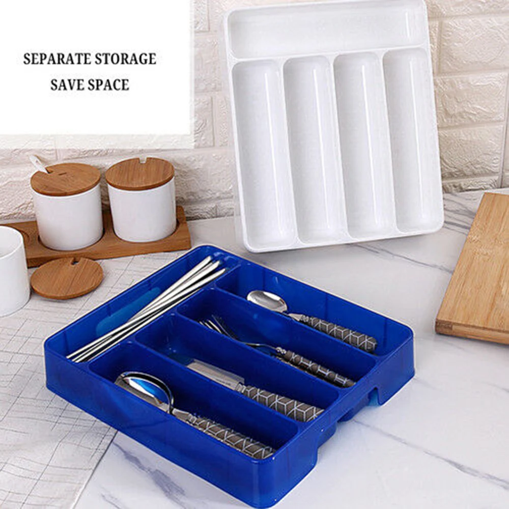 

Portable Cutlery Box Kitchen Drawer Organizer Separation Finishing Storage Box Eco-Friendly PP Kitchen Spoon Knife Tray Socks