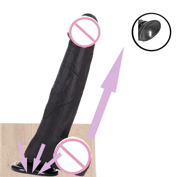 Moonuo Female Masturbator Skin Feeling Realistic Soft Huge Black African Dildo Silicone Suction Cup for Women Big Dick Sex Toys 2