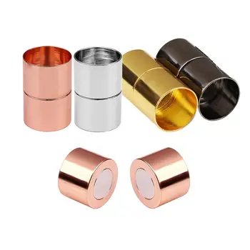 

5pcs/lot Gold Silver Color Strong Magnetic Clasps Fit 3/4/5/6/7/8/10/12mm Leather Cord Bracelet Connectors For Jewelry Making