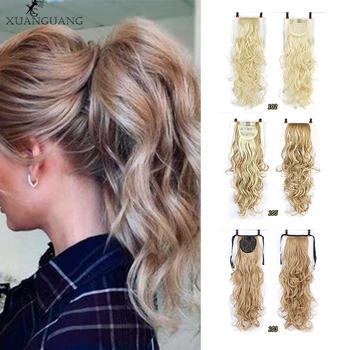 

XUANGUANG Fashion ponytail Curly ponytail The wig Hair extensions ponytail extension Synthetic wigs High temperature