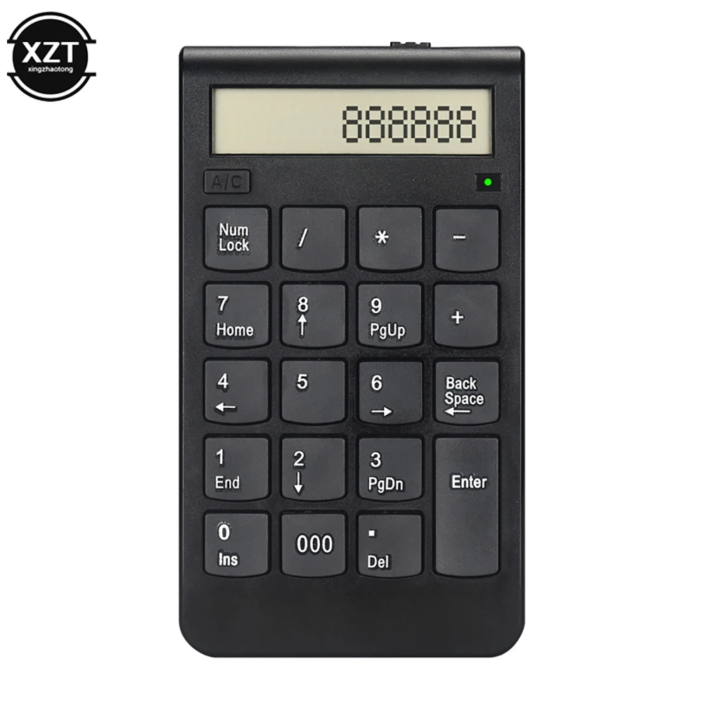 pc keypad Wireless 2.4G Usb Number Keyboard/Calculator with Digital Display Rechargeable Mini 19 Keys Numeric Smart Keypad Office Supplies best pc gaming keyboard Keyboards