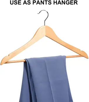 

Wooden Hangers 20 Pack Hangers Wood Hangers Wooden Clothes Hanger Natural Smooth Finish Wooden Hanger Premium Wooden H