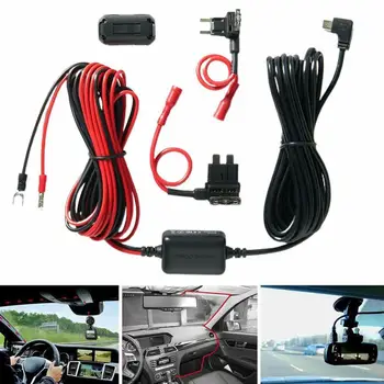 

For Universal HardWire Fuse Box Car Recorder Dash Cam Hard Micro USB Kit Wire E7Y9