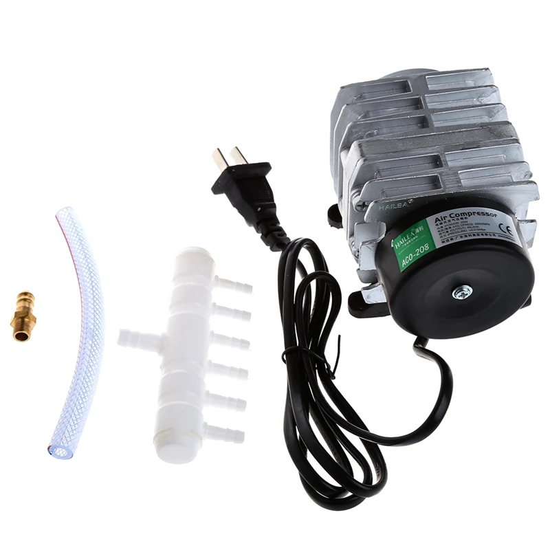 New 45L/min 25W Electromagnetic Air Compressor Aquarium Oxygen Pond Air Pump Aerator