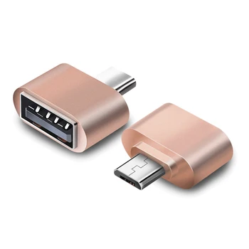 

FFFAS Micro USB OTG Adapter OTG Cable Converter for Cellphone Game Film USB Flash Drive Mouse Keyboaed Card Reader Silver Gold