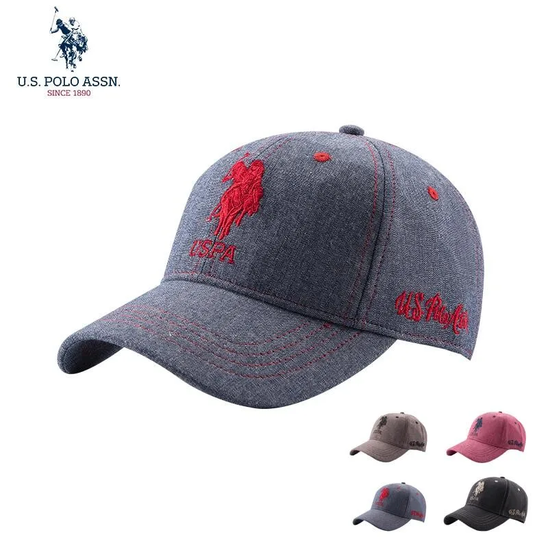 США Polo Assn.2021 новые парные бейсболки четыре цвета стандартные хлопковые головные