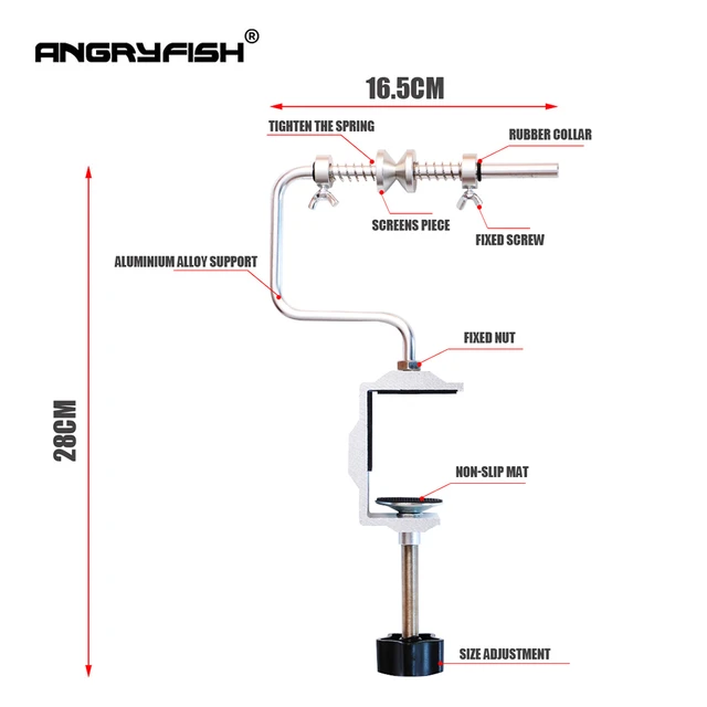 Angryfish Fishing Line Spooler With Clamp Fishing Reel Line Spool Spooler  System Curved Fishing Line Winder