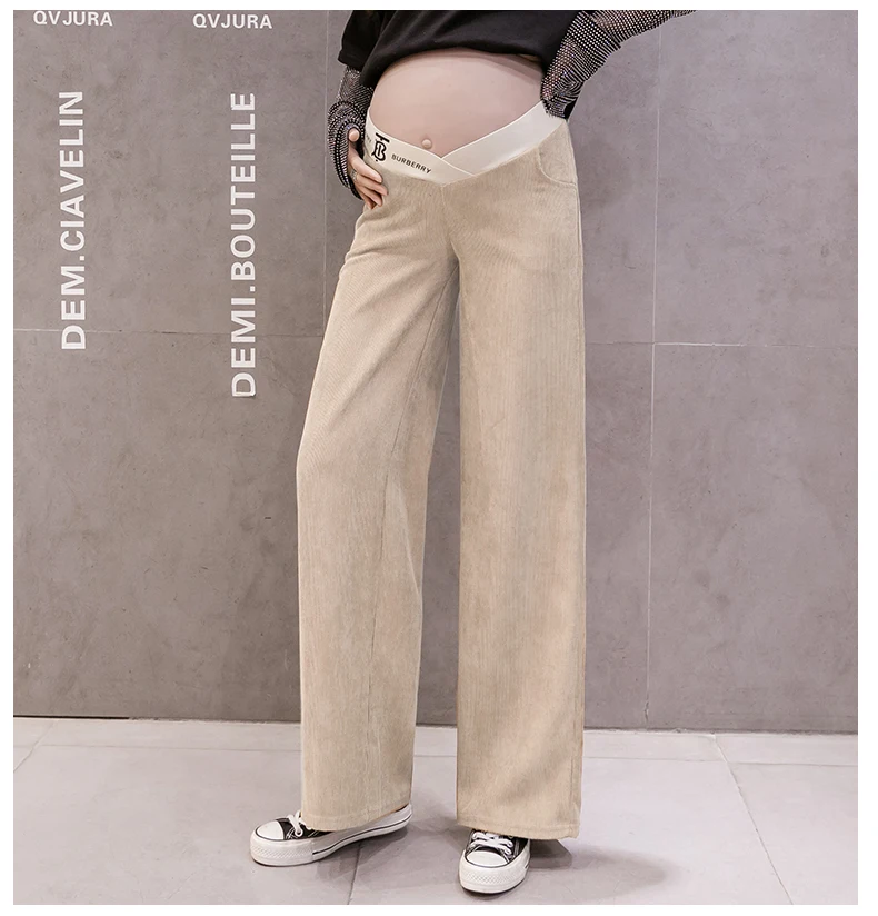 Across Low Waist Belly Maternity Pants 