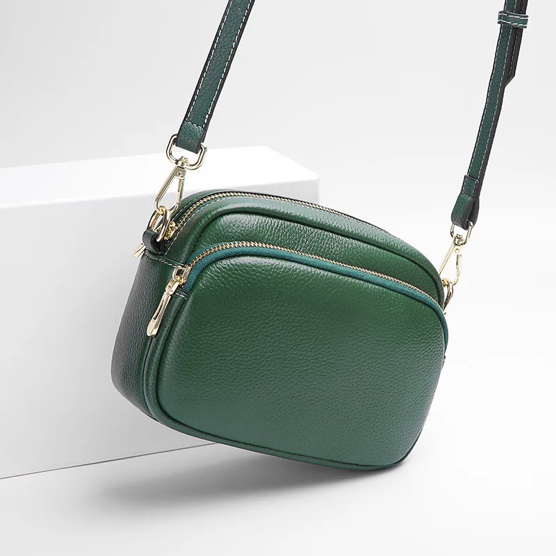 

Amoy Solid Color Casual Leather Packet Full-grain Leather Simple Fashion Shoulder Cross-body WOMEN'S Bag