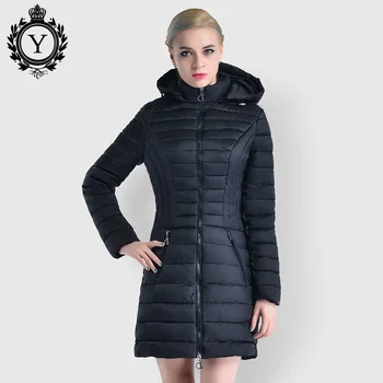 

2020 Winter Women's Russian Quilted Cotton Cloth European and American Fashion Woman Cotton Dress Jacket Solid Color Hooded