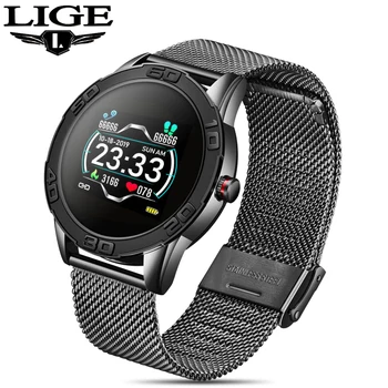 

LIGE fashion Smart Watch Men Smart Fitness Watch heart rate blood Pressure Monitor Pedometer for Android ios Sports Smart Watch