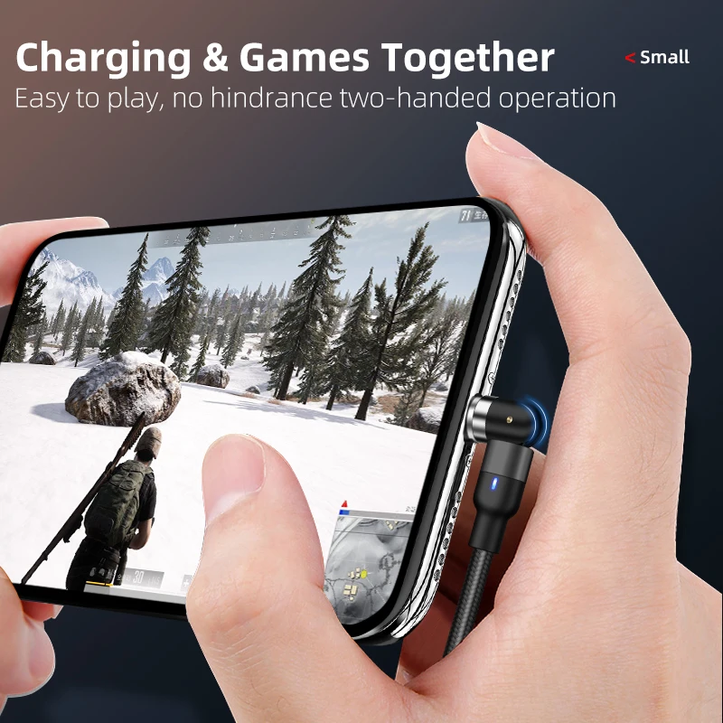 Новый Магнитный кабель Micro USB 360 ° + 180 для iPhone Samsung Android магнитное зарядное