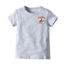 Новая Стильная летняя футболка с короткими рукавами в европейском и американском стиле для мальчиков, детский топ с короткими рукавами и рисунком дельфина, Детская футболка