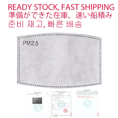 

Tcare 10Pcs/Lot 5 Layers PM2.5 N95 Activated Carbon PM2.5 mask Filter Insert Protective Filter for mouth Mask anti dust mask