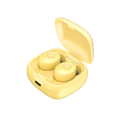 XG12 TWS Bluetooth 5,0 наушники стерео беспроводные Earbus HIFI Звук спортивные наушники Handsfree игровая гарнитура с микрофоном для телефона - Цвет: Цвет: желтый