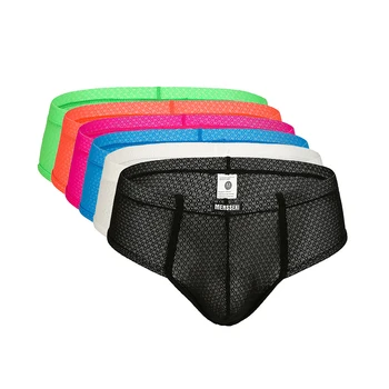 

6Pcs/Lot Mens Low Waist Mesh Boxer Sexy Bulge Comfy Shorts Underpants Underwear Sexy Breathable Mens Panties Male Mesh Slips