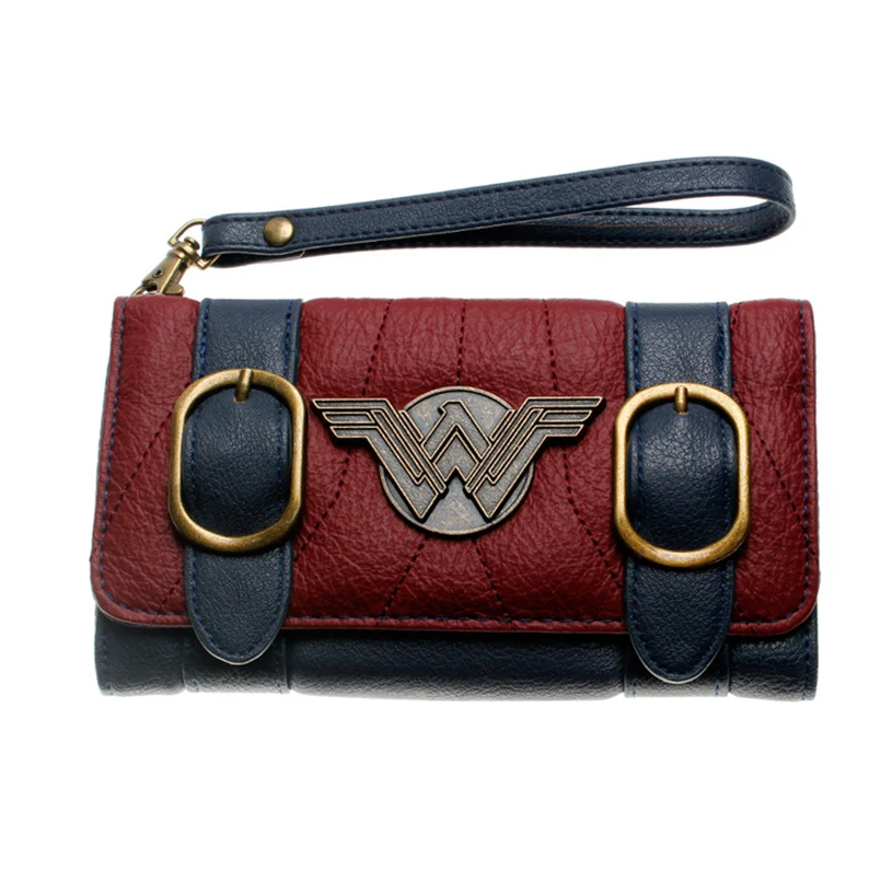 Wonder woman бумажник для девочек карты путешествия кошелек фильм чудо-женщина бумажник длинный стиль