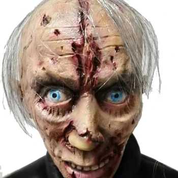 

Halloween Horror Zombie Masks Party Cosplay Bloody Disgusting Rot Face Masque Masquerade Terror Latex Mask for Adult