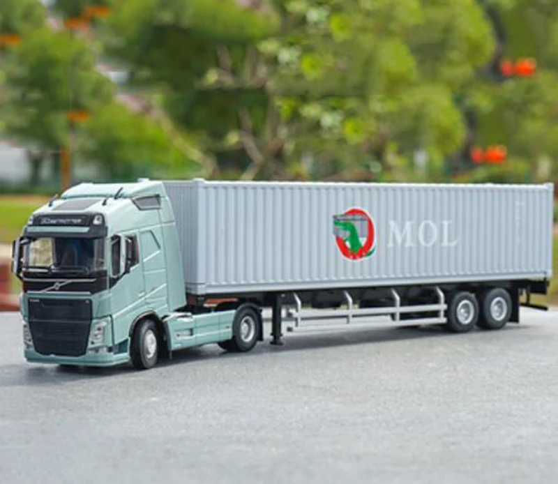 MOL 1:50 Масштаб сплав металлический контейнер грузовика-трейлера грузовой логистический автомобиль Maersk литья под давлением модель инженерного автомобиля Модель игрушки украшения - Цвет: MOL