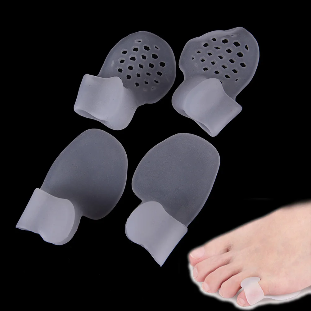 2Pcs Small Toe Thumb Silicone Gel Toe Protector Breathable Hallux Valgus Toe Corrector Foot Care Toe Separator New