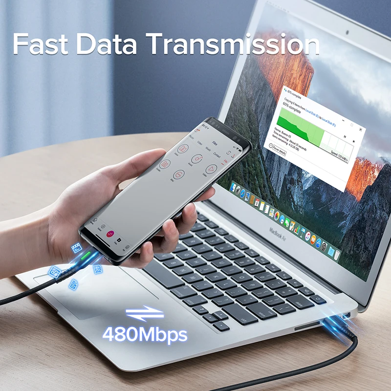 INIU 3.1A микро USB кабель LED мобильный телефон зарядное устройство типа C для быстрой
