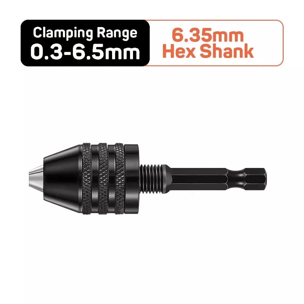 Drill Chuck Keyless Electric Mini Fixture Hex Shank Bits Adapter Alloy + Carbon Steel 0.3-6.5mm Power Tools Parts | Инструменты